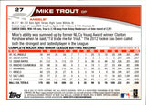 2013 Mike Trout Topps EMERALD FOIL #27 Anaheim Angels 2