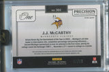2024 J.J. McCarthy Panini One PRECISION GREEN ROOKIE PATCH AUTO 27/40 AUTOGRAPH RELIC #301 Minnesota Vikings
