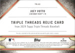 2024 Joey Votto Topps Triple Threads AMETHYST JERSEY BAT 10/27 RELIC #TTR-JV3 Cincinnati Reds