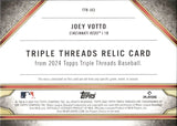 2024 Joey Votto Topps Triple Threads AMETHYST JERSEY BAT 10/27 RELIC #TTR-JV3 Cincinnati Reds