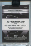 2025 Gordon Graceffo Topps Chrome Black ROOKIE GREEN REFRACTOR AUTO 35/99 AUTOGRAPH #CBA-GG St. Louis Cardinals