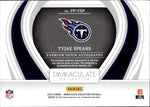 2023 Tyjae Spears Panini Immaculate Collection ROOKIE EMERALD GREEN JUMBO PATCH AUTO 13/18 AUTOGRAPH RELIC RC #PP-TSP Tennessee Titans