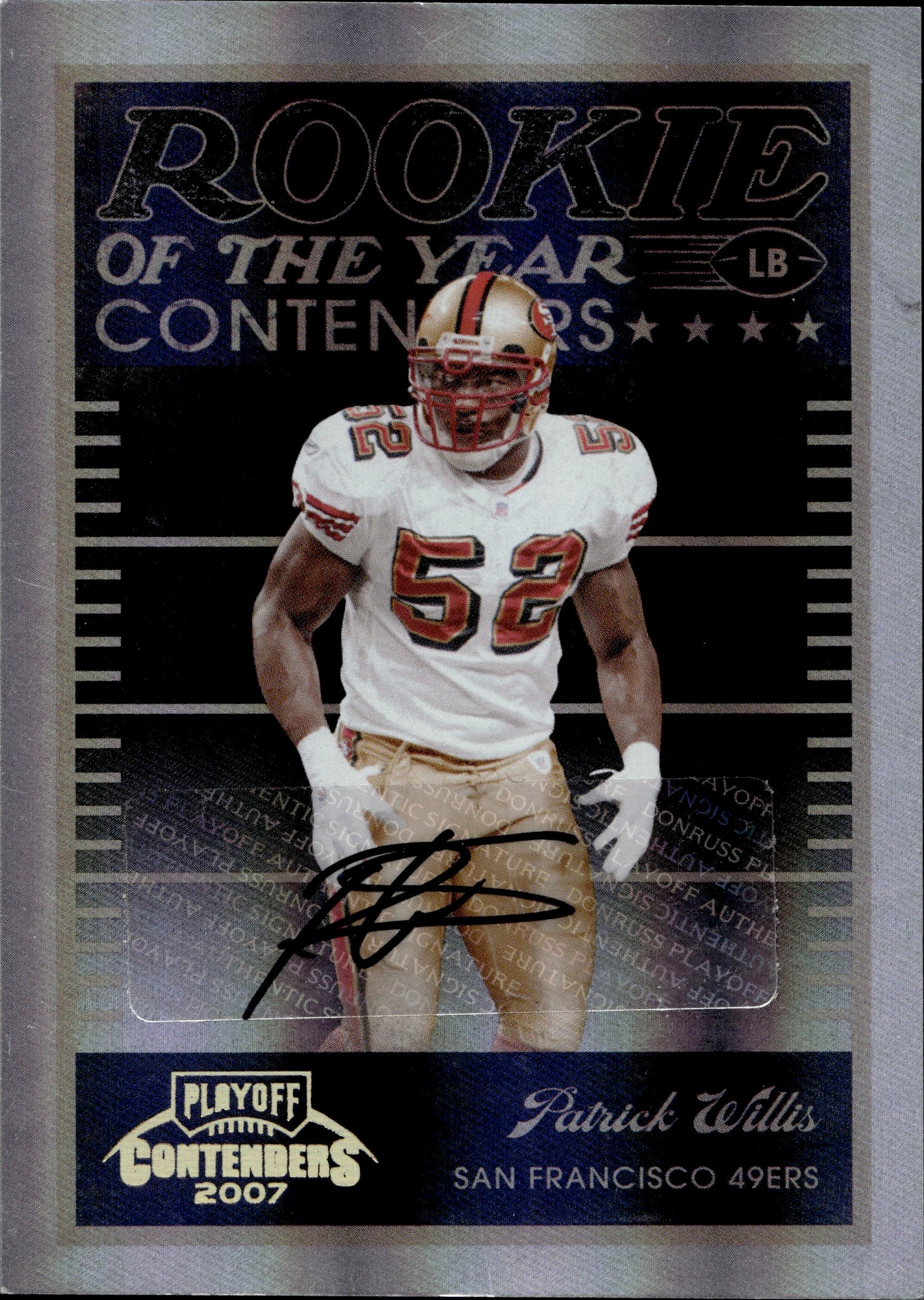 2007 Bowman Chrome Willis 49ers Rookie Card