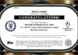 2021-22 Reece James Topps UEFA Champions League Museum Collection JERSEY AUTO 184/250 AUTOGRAPH RELIC #MAR-RJ Chelsea FC