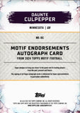2024 Daunte Culpepper Topps Motif BLUE ENDORSEMENTS AUTO 04/20 AUTOGRAPH #ME-DC Minnesota Vikings