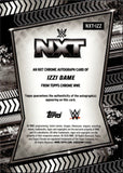 2026 Izzi Dame Topps Chrome WWE NXT AUTO AUTOGRAPH #NXT-IZZ NXT 2