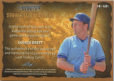 2026 George Brett Leaf Ultimate PLATINUM BLUE SIGNATURE RELIC QUAD JERSEY AUTO 2/6 AUTOGRAPH RELIC #SR-GB1 Kansas City Royals HOF