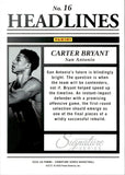 2025-26 Carter Bryant Panini Signature Series ROOKIE RED SIGNATURE HEADLINES 43/75 RC #16 San Antonio Spurs
