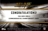 2018 Alexa Bliss Topps WWE COMMEMORATIVE CHAMPIONSHIP MEDALLION 009/299 #CCAX Friday Night Smackdown