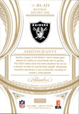 2025 Ashton Jeanty Panini Flawless ROOKIE SHOWCASE BLACK QUAD LAURNDY TAG 1/3 RELIC RC #RS-AJY Las Vegas Raiders