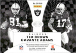 2024 Davante Adams Tim Brown Panini Illusions DEJA VU DUAL PATCH 05/99 RELIC #DV-RAI Las Vegas Oakland Raiders