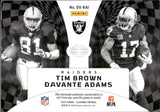 2024 Davante Adams Tim Brown Panini Illusions DEJA VU DUAL PATCH 05/99 RELIC #DV-RAI Las Vegas Oakland Raiders