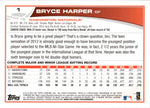 2013 Bryce Harper Topps ROOKIE CUP #1 Washington Nationals 1