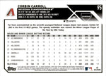 2023 Corbin Carroll Topps Chrome PRISM REFRACTOR ROOKIE RC #95 Arizona Diamondbacks 2