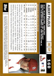 2002 Albert Pujols Topps BACK PHOTO PLACIDO POLANCO IN CAP #160 St. Louis Cardinals