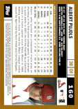 2002 Albert Pujols Topps BACK PHOTO PLACIDO POLANCO IN CAP #160 St. Louis Cardinals