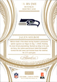 2025 Jalen Milroe Panini Flawless HOLO SILVER ROOKIE QUAD PATCH 16/20 RELIC #RS-JME Seattle Seahawks