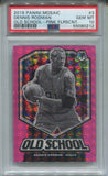 2019-20 Dennis Rodman Panini Mosaic PINK FLORESCENT OLD SCHOOL 09/10 PSA 10 #3 Chicago Bulls HOF 0212