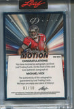 2024 Michael Vick Leaf Decadence BLUE POETRY IN MOTION AUTO 03/10 AUTOGRAPH #PM-MV1 Atlanta Falcons