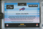 2024 Keon Coleman Panini One EMERALD GREEN ROOKIE PATCH AUTO 02/25 AUTOGRAPH RELIC RC #86 Buffalo Bills