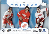 2023-24 Ted Lindsay Gordie Howe Alex Delvecchio Upper Deck Trilogy TRIVIUM #TR-1 Detroit Red Wings