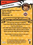 2006 Carlos Beltran Topps ALL-STAR STITCHES JERSEY RELIC #AS-CB New York Mets
