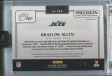 2024 Braelon Allen Panini One PRECISION ROOKIE JUMBO PATCH AUTO 93/99 AUTOGRAPH RELIC #314 New York Jets