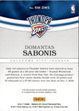 2016-17 Domantas Sabonis Panini Immaculate REMARKABLE JERSEY 42/99 RELIC #RM-DMS Oklahoma City Thunder