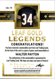 2024 Walter Payton Leaf In the Game Used RED LEAF GOLD LEGENDS PATCH 3/4 RELIC #LGL-19 Chicago Bears HOF