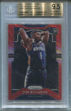 2019-20 Zion Williamson Panini Prizm RUBY WAVE ROOKIE RC BGS 9.5 #248 New Orleans Pelicans 7941