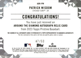 2023 Patrick Wisdom Topps Pristine GOLD REFRACTOR AROUND THE DIAMOND JERSEY AUTO 47/50 AUTOGRAPH RELIC #ADR-PW Chicago Cubs