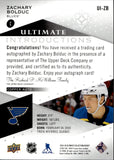 2024-25 Zachary Bolduc Upper Deck Ultimate INTRODUCTIONS ROOKIE AUTO AUTOGRAPH #UI-ZB St. Louis Blues