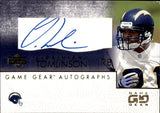 2001 LaDainian Tomlinson Upper Deck ROOKIE GAME GEAR AUTO AUTOGRAPH RC #LT-GS San Diego Chargers HOF *Damaged*