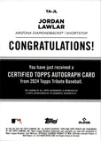 2024 Jordan Lawlar Topps Tribute ROOKIE PURPLE FOIL AUTO 37/50 AUTOGRAPH RC #TA-JL Arizona Diamondbacks