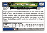 2008 Clayton Kershaw Topps Update & Highlights ROOKIE RC #UH240 Los Angeles Dodgers