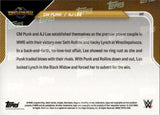 2025 CM Punk AJ Lee Topps Now MIXED TAG-TEAM WIN GOLD 23/50 #98 Monday Night Raw