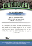 2024 Jayden Daniels Topps Chrome YOUTHQUAKE ROOKIE RC #Y-3 Washington Commanders