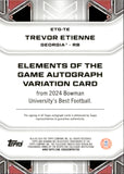 2024 Trevor Etienne Bowman University Best ELEMENTS OF THE GAME ROOKIE AUTO 059/100 AUTOGRAPH RC #ETG-TE Carolina Panthers