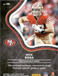2020 Nick Bosa Panini Player of the Day PLAID JERSEY 89/99 RELIC #NB San Francisco 49ers