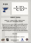 2024-25 Robert Thomas Upper Deck Series 1 RED UD PORTRAITS 49/99 #P-24 St. Louis Blues