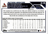 2023 Matthew Liberatore Topps Chrome BLUE REFRACTOR ROOKIE AUTO 042/150 AUTOGRAPH RC #AC-ML St. Louis Cardinals