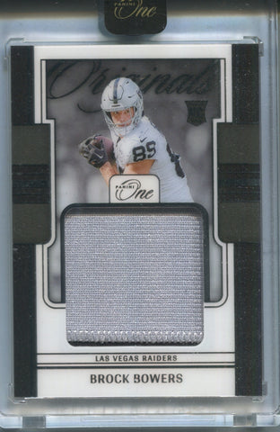 2024 Brock Bowers Panini One ROOKIE ORIGINALS JUMBO PATCH 66/99 RELIC RC #OOP-BBS Las Vegas Raiders