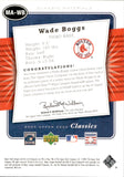 2005 Wade Boggs Upper Deck Classics CLASSIC MATERIALS JERSEY RELIC #MA-WB Boston Red Sox