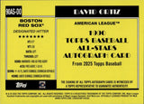 2025 David Ortiz Topps 1990 DESIGN ALL-STAR AUTO 19/25 AUTOGRAPH #90AS-DO Boston Red Sox HOF