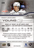 2025-26 Ryan Leonard Upper Deck Series 1 YOUNG GUNS ROOKIE RC #238 Washington Capitals