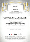 2024 Bryan Reynolds Topps Tier One BRK OUT RED INK AUTO 03/25 AUTOGRAPH #BOA-BR Pittsburgh Pirates
