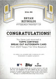 2024 Bryan Reynolds Topps Tier One BRK OUT RED INK AUTO 03/25 AUTOGRAPH #BOA-BR Pittsburgh Pirates