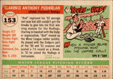 1955 Bud Podbielan Topps #153 Cincinnati Reds BV $30