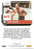 2023 Matt Brown Panini Donruss UFC RED LASER 08/75 #115 Welterweight