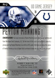 2004 Peyton Manning Upper Deck GAME DUAL JERSEY RELIC #PM-GJ Indianapolis Colts HOF
